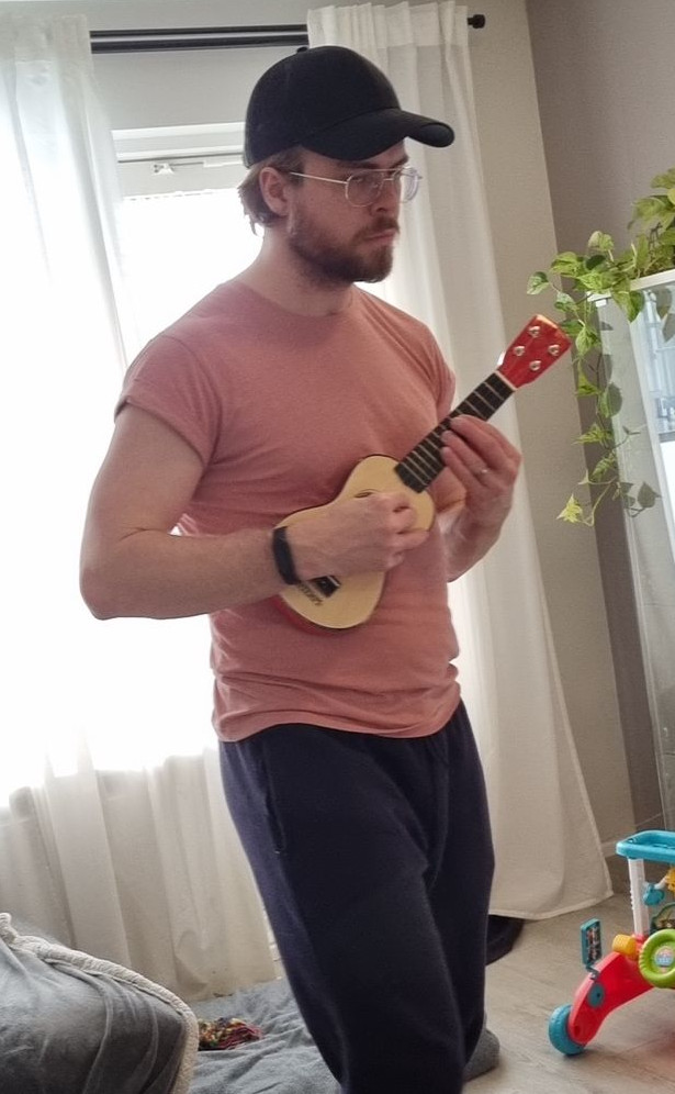 Bergur Snorrason looking over a vista during a hike.